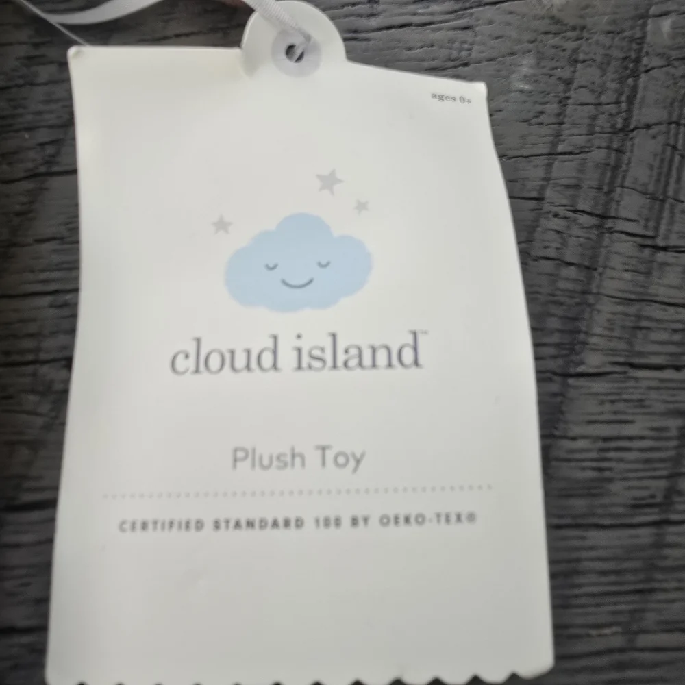 Cloud Island Plush Toy with Yellow Stripes